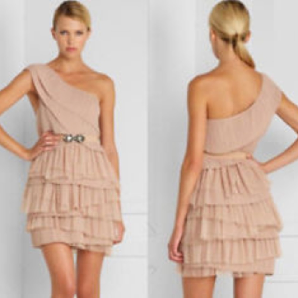 BCBGMaxazria KAITLYN dress - Nude - Size "S"